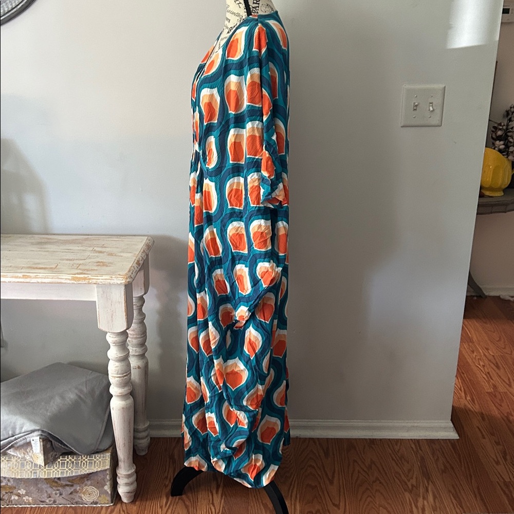 Free People Blue and Orange Maxi Dress - Picture 6 of 9